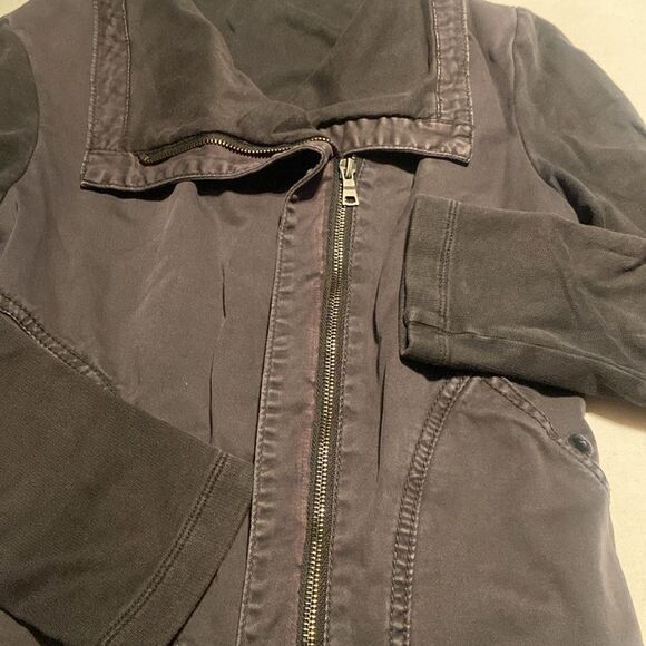 ANTHROPOLOGIE Jacket Sz XS Marrakech Faravel Black Cropped Moto Jacket Mob Wife - Picture 5 of 12